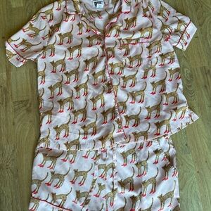 Bouffants & Broken Hearts Leopard in Red Heels Pajama Set large
